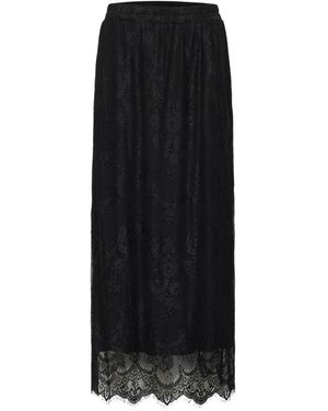 Cream Maxi Skirts - Negro