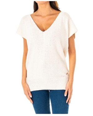 La Martina V-Neck Knitwear - White
