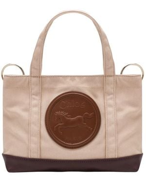 Chloé Tassen ,Katoen Basket Tote - Bruin