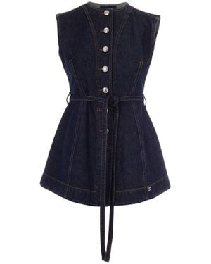 Sportmax Sleeveless Tops - Blue