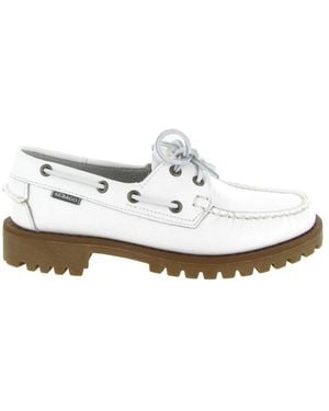 Sebago Boat Shoes - White