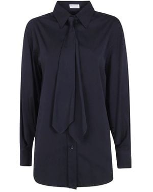 Brunello Cucinelli Overhemden ,Zwart ,Shirts - Blauw