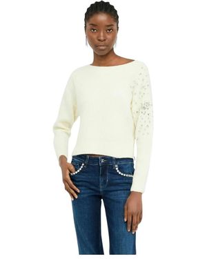 Liu Jo Truien & Vesten ,Wit ,Polyester Maglia Chiusa M