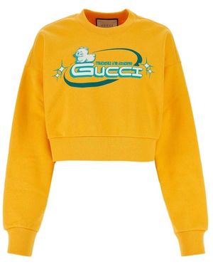 Gucci Cotton Sweatshirt - Geel