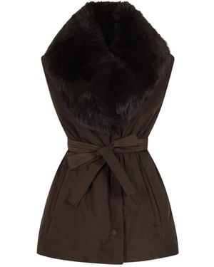 Yves Salomon Gilet 75Cm - Schwarz