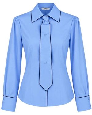 Vivetta Hemd Mit Bindekragen - Blau
