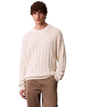 Calvin Klein Round-Neck Knitwear - Natural