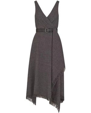 Dior Kleedjes ,Grijs ,Elegante Zwarte Avondjurk