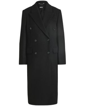 HUGO Double-Breasted Coats - Nero