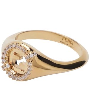 Fendi Stilvoller Ring Schmuck - Mettallic