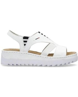 Rieker Flat Sandals - Bianco
