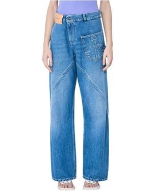 JW Anderson Loose-Fit Jeans - Bleu