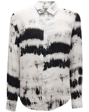 Patrizia Pepe Lockere Viskosebluse Mit Variablem Druck - Grau