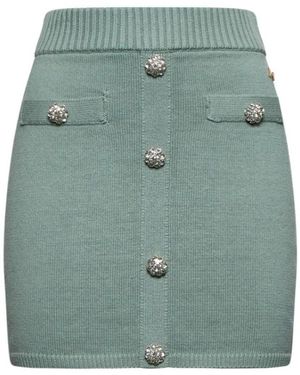 Silvian Heach Rok Met Decoratieve Knopen - Groen
