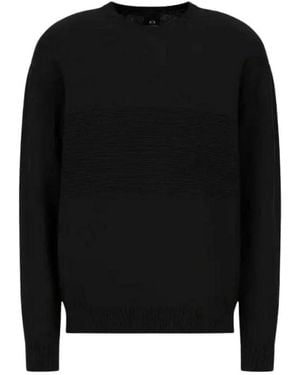 ARMANI EXCHANGE Round-Neck Knitwear - Black