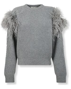 Blumarine Round-Neck Knitwear - Grijs