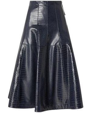 Pinko Leather Skirts - Blue