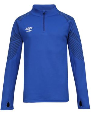 Umbro Langarm halb zip sport t-shirt - Blau