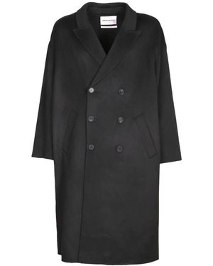 Amaranto Double-Breasted Coats - Negro