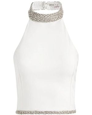 Alice + Olivia Sleeveless Tops - White