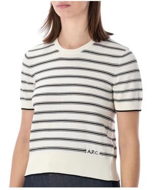 A.P.C. Haut Knit Mc Stripes - Grau