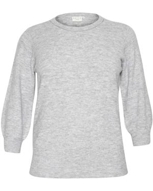 Kaffe Round-Neck Knitwear - Grey
