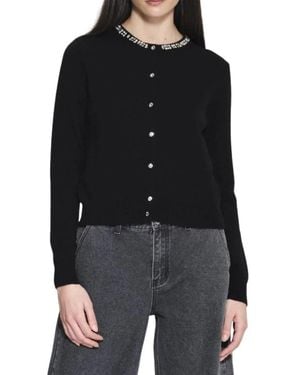 Kaos Truien & Vesten ,Zwart ,Cardigan Met Juweelknopen