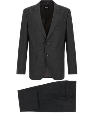 HUGO Single Breasted Suits - Negro