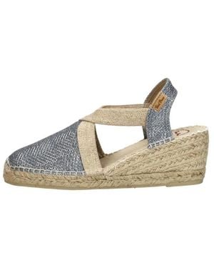 Toni Pons Schoenen ,Blauw ,Triton Espadrille Met Sleehak - Naturel