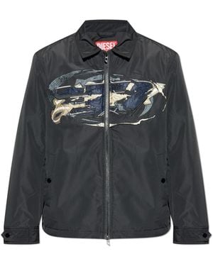 DIESEL Light Jackets - Black