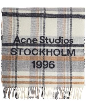 Acne Studios Schal Mit Karom-Logo - Mettallic