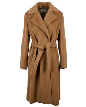 Marella Belted Coats - Marrone