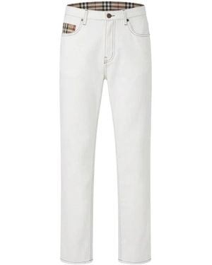 Burberry Straight Fit Jeans - White