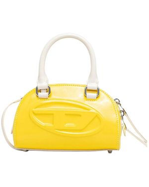 DIESEL Tassen ,Geel ,Leer 1Dr 2.0 Rdr Dome Handtas