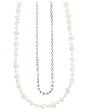 forte_forte Accessoires ,Wit ,Dubbele Ketting