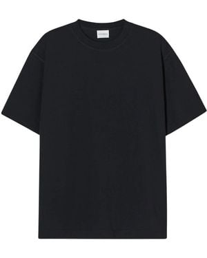 Closed Regular Fit Rundhals T-Shirt Mit Logo-Stickerei - Schwarz