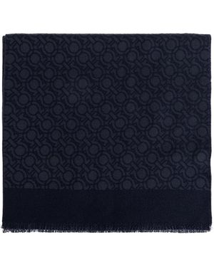Ferragamo Gancini Wol Sjaal - Blauw