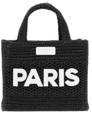 Rue Madam Mini Havana Tote Mit Gestepptem Logo - Schwarz