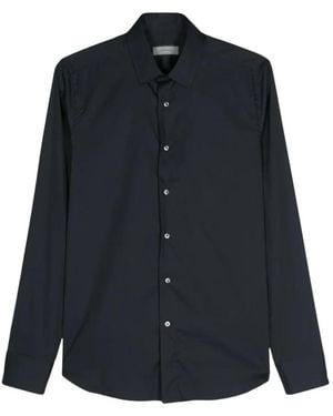 Canali Overhemden ,Blauw ,Katoen Lange Mouwen Shirt