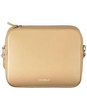 Coccinelle Lederhandtasche Mit Reißverschluss - Natur