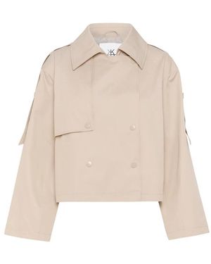 Karen By Simonsen Oversized jacke mit weiten ärmeln - Natur