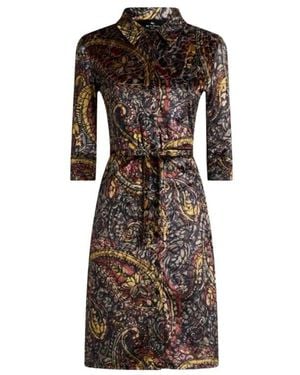 Etro Kleedjes ,Veelkleurig ,Shirt Dress - Bruin