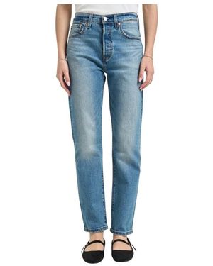 Levi's Jeans ,Blauw ,Katoen 501 Cropped Jeans