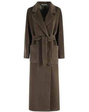 Tagliatore Belted Coats - Verde