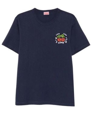 KENZO Tops ,Blauw ,Katoen T-Shirt
