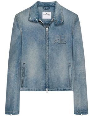 Courreges Denim Jackets - Blue