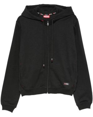 DIESEL Hoodies & Sweatvesten ,Zwart ,Zip-Throughs
