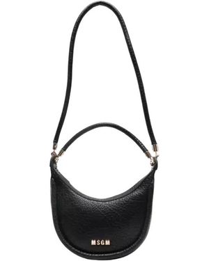 MSGM Tassen ,Zwart ,Polyester Leren Schoudertas