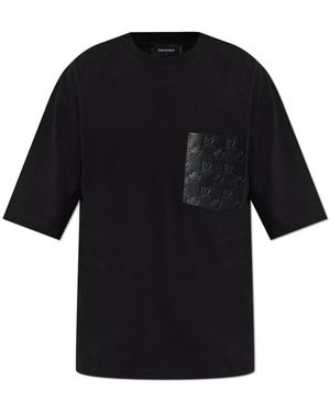 DSquared² T-Shirt Met Zak - Zwart