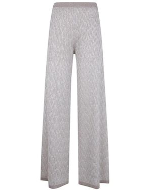 D.exterior Broeken ,Grijs ,Polyester Z-Lijn Gebreide Broek Met Patroon
